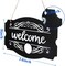 Interchangeable Seasonal Welcome Sign for Front Door – Farmhouse Wooden Hanging Decor with 15 Holiday Icons, Rustic Porch Wall Plaque for Spring Summer Fall Winter & Year-Round Home Decoration